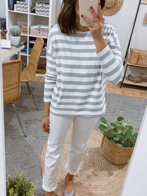 Sudadera Carmela Gris (raya ancha)