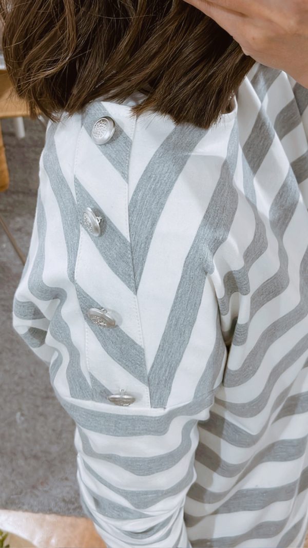 Sudadera Carmela Gris (raya ancha) - Imagen 2