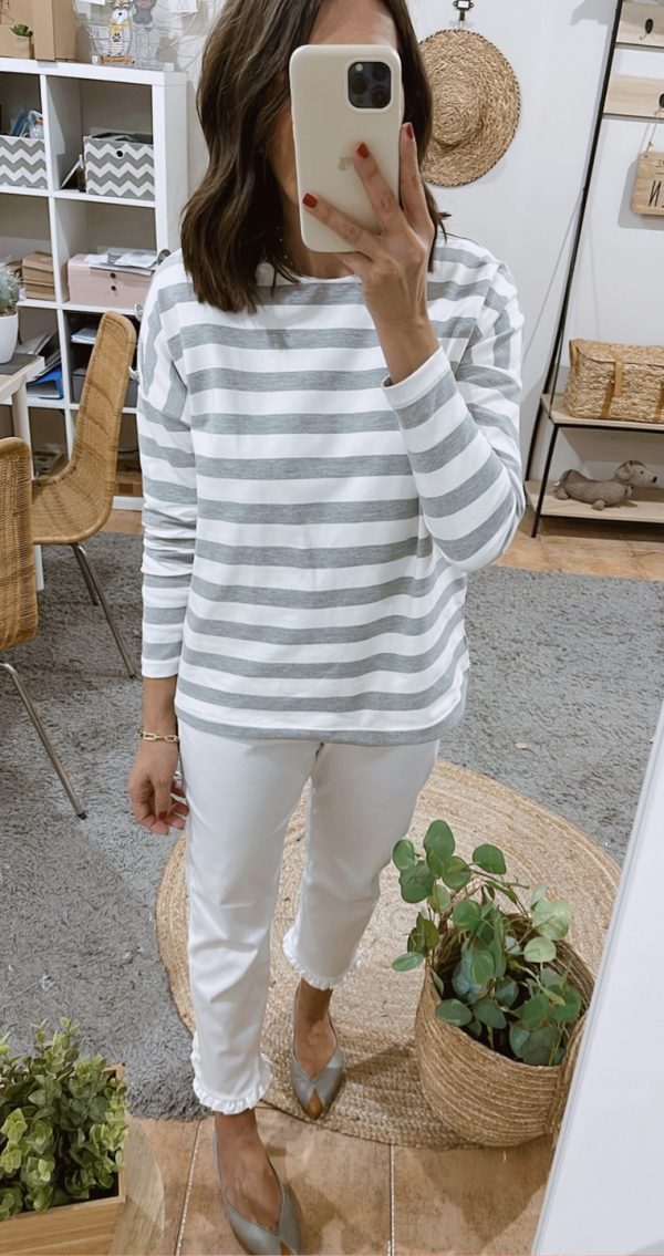 Sudadera Carmela Gris (raya ancha) - Imagen 3