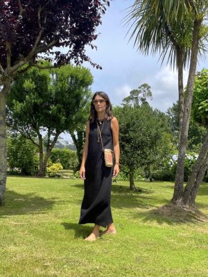 Vestido Valentina Lino Negro (preventa 3 de Junio)