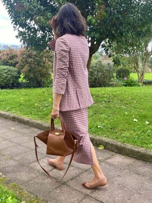 Falda Pipa vichy burgundy (preventa 2 Abril)