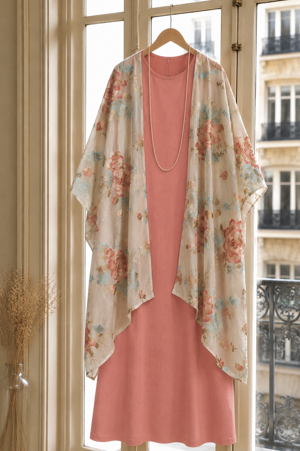Poncho/Kimono Sofía viscosa bordada (preventa con envío 30 Junio/ 6 Julio) - Imagen 4