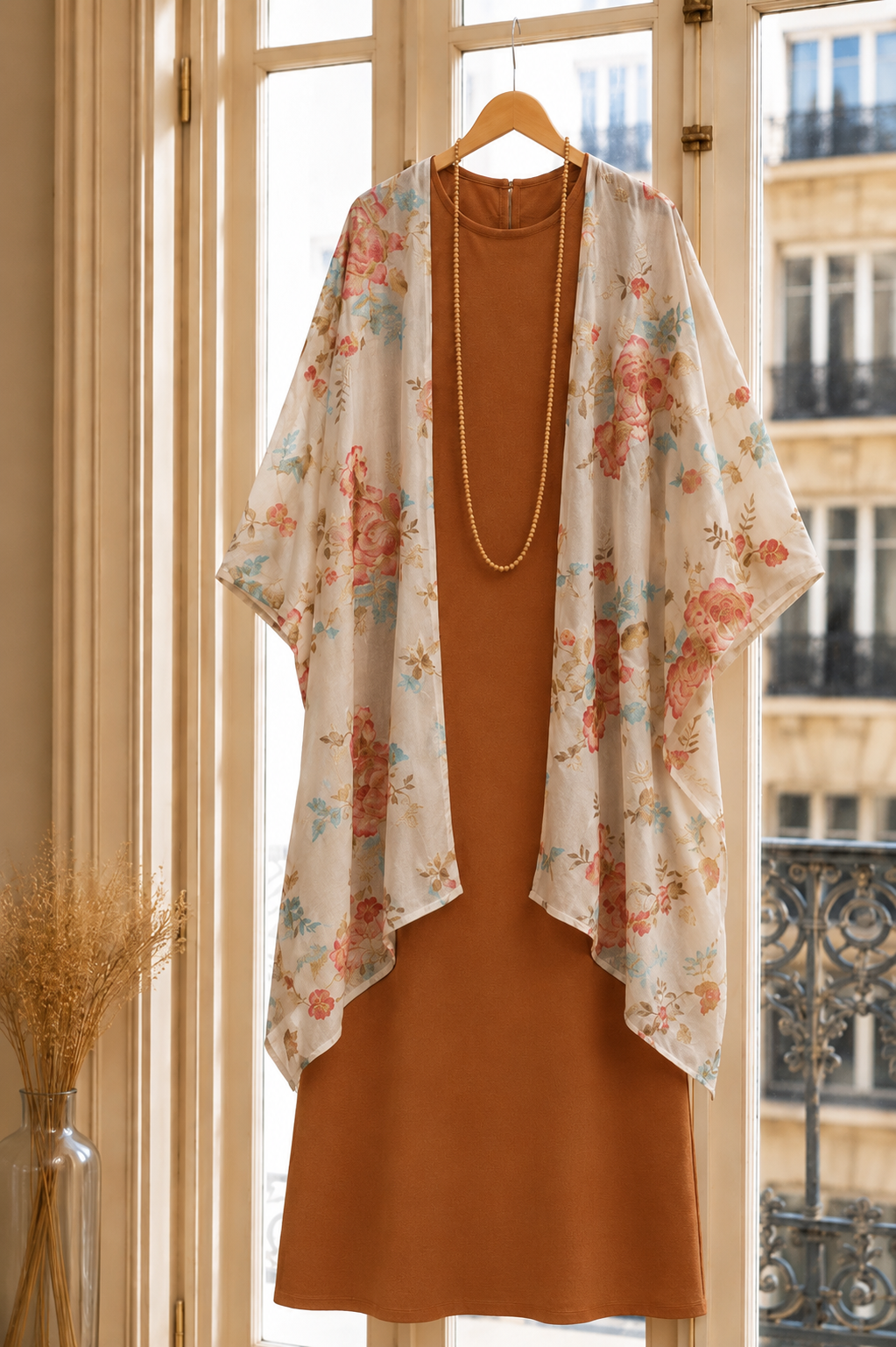 Poncho/Kimono Sofía viscosa bordada (preventa con envío 30 Junio/ 6 Julio) - Imagen 5