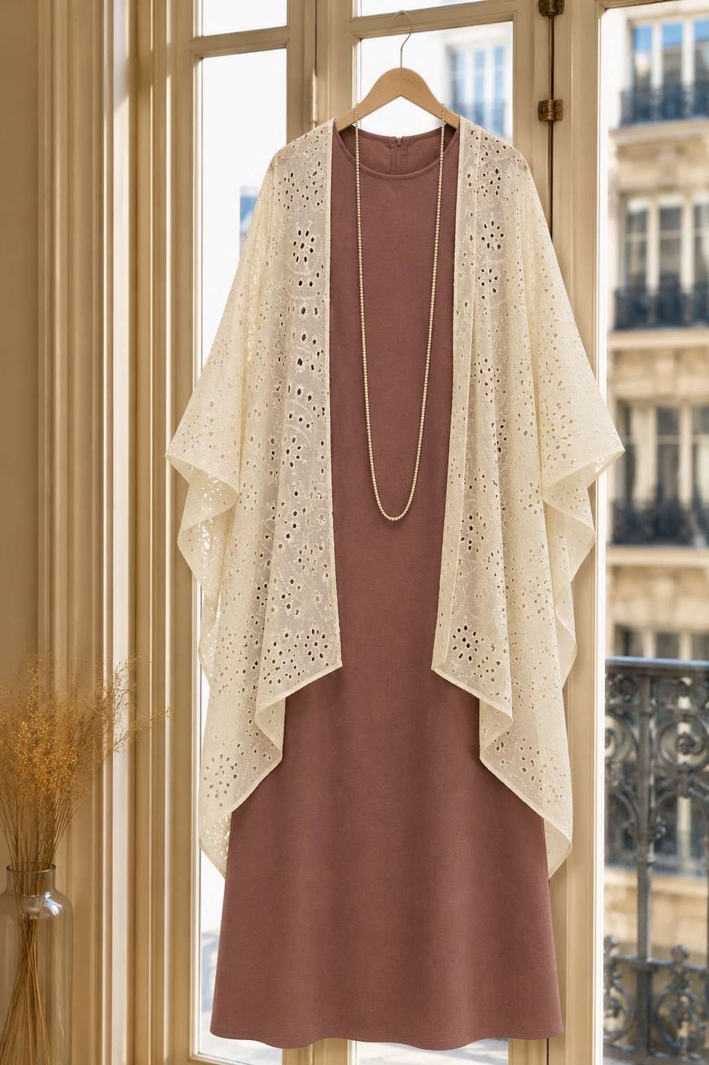 Poncho/Kimono Sofía algodón bordado (preventa con envío 30 Junio/ 6 Julio)