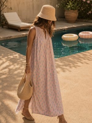 Vestido Mafalda estampado rosa (preventa con envío 24 Julio- 28 Julio)