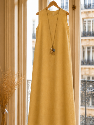 Vestido Valentina Lino Amarillo (Prev. 30 Junio - 6 Julio)