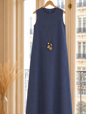 Vestido Valentina Lino Azul (Prev. 30 Junio - 6 Julio)