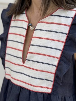 Vestido Juanita lino marinero (Prev. con envío 9-15 Julio)