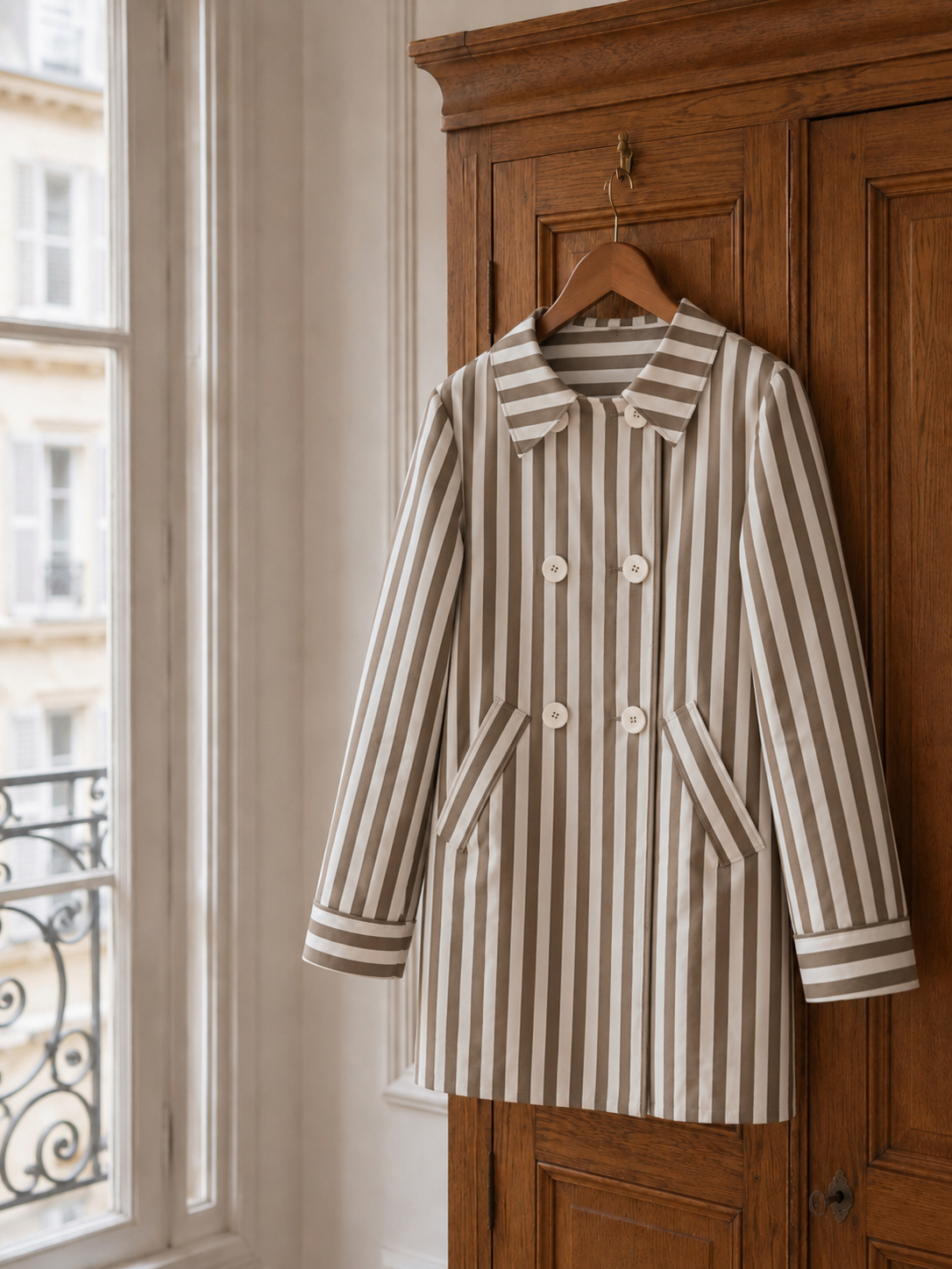 Gabardina Pepita Taupe (prev. con envío 14-18 Sept)