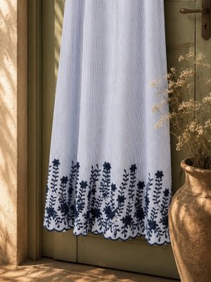Vestido Mafalda rayas bordado