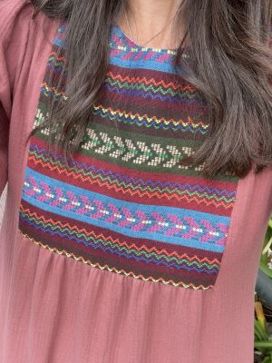 Vestido Loretta bambula arcilla (preventa con envío 18-24 Sept.)