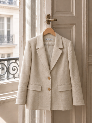 Blazer Renata lino natural (preventa con envío 25-30 Septiembre)