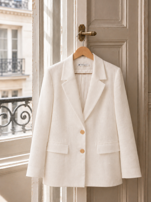 Blazer Renata lino marfil (preventa con envío 25-30 Septiembre)