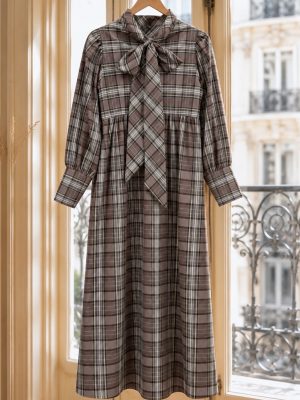 Vestido Marguerite cuadros topo (preventa con envío 20-26 Nov)